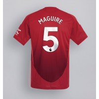 Camisa de Futebol Manchester United Harry Maguire #5 Equipamento Principal 2024-25 Manga Curta